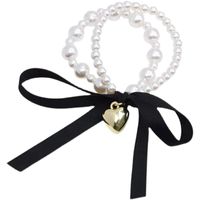 Women's Cute Sweet Bow Knot Artificial Pearl Beaded Hair Tie main image 5