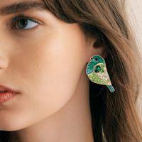 Casual Cute Bird Alloy Zircon Women's Ear Studs 1 Pair main image 3