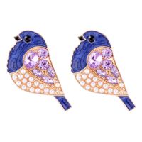 Casual Cute Bird Alloy Zircon Women's Ear Studs 1 Pair sku image 2
