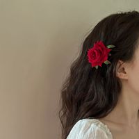 Women's Romantic Rose Cloth Hair Clip main image 3