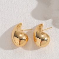 1 Pair Classic Style Water Droplets Plating Inlay Alloy Rhinestones Ear Studs sku image 5