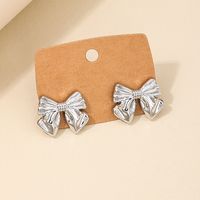 1 Pair Simple Style Bow Knot Plating Alloy Ear Studs main image 5