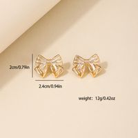 1 Pair Simple Style Bow Knot Plating Alloy Ear Studs main image 2