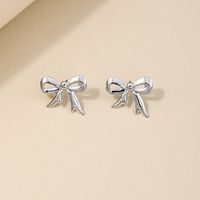 1 Pair Simple Style Bow Knot Plating Alloy Ear Studs sku image 2