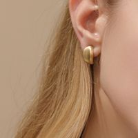 1 Pair Simple Style Geometric Plating Alloy Ear Studs main image 4