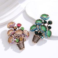 IG Style Simple Style Leaf Plant Flower Alloy Inlay Rhinestones Pearl Unisex Brooches main image 3