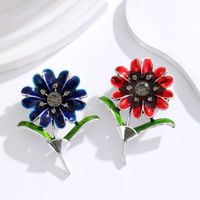 IG Style Simple Style Leaf Plant Flower Alloy Inlay Rhinestones Pearl Unisex Brooches main image 6