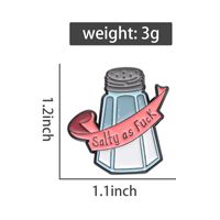 Cartoon Style Simple Style Letter Bottle Alloy Plating Unisex Brooches main image 2