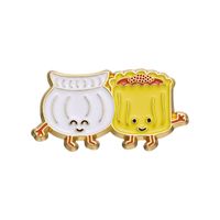 Cartoon Style Battery Food Alloy Plating Unisex Brooches sku image 3