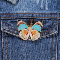 Elegant Simple Style Butterfly Moth Alloy Painted Enamel Plating Unisex Brooches main image 6