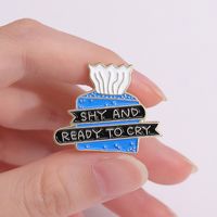 Cartoon Style Letter Paper Extraction Alloy Plating Unisex Brooches main image 2
