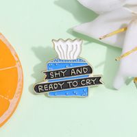 Cartoon Style Letter Paper Extraction Alloy Plating Unisex Brooches main image 3