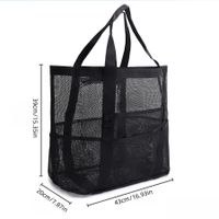 Women's Polyester Solid Color Beach Square Open Beach Bag main image 2