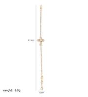Copper 18K Gold Plated Casual Simple Style Roman Style Cross Polishing Inlay Zircon Bracelets main image 2