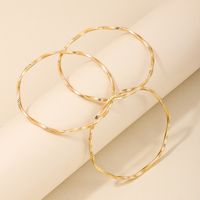 Nordic Style Simple Style Round Fine Lines Alloy Wholesale Bangle main image 5