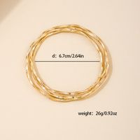 Nordic Style Simple Style Round Fine Lines Alloy Wholesale Bangle main image 2