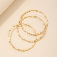 Nordic Style Simple Style Round Fine Lines Alloy Wholesale Bangle sku image 1