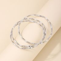 Nordic Style Simple Style Round Fine Lines Alloy Wholesale Bangle sku image 2