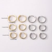 1 Pair Elegant Simple Style Flower Copper K Gold Plated White Gold Plated Hoop Earrings main image 2