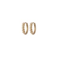 1 Pair Elegant Simple Style Flower Copper K Gold Plated White Gold Plated Hoop Earrings sku image 1