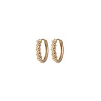 1 Pair Elegant Simple Style Flower Copper K Gold Plated White Gold Plated Hoop Earrings sku image 2