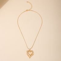 Nordic Style Simple Style Heart Shape Alloy Women's Pendant Necklace sku image 1