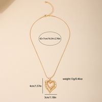 Nordic Style Simple Style Heart Shape Alloy Women's Pendant Necklace main image 2