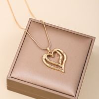 Nordic Style Simple Style Heart Shape Alloy Women's Pendant Necklace main image 4