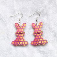 1 Pair IG Style Simple Style Rabbit Arylic Metal sku image 3