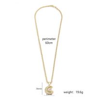 Stainless Steel 18K Gold Plated Elegant Simple Style Commute Polishing Inlay Star Moon Zircon Pendant Necklace main image 2