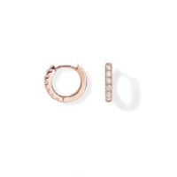 1 Paar Elegant Einfacher Stil Kreis Kupfer Zirkon K Vergoldet Reif Ohrringe sku image 1