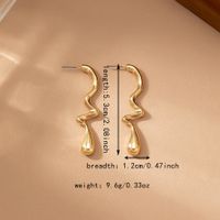 1 Pair Elegant Simple Style Irregular Lines Alloy 14K Gold Plated Ear Studs main image 2
