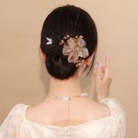 Fashion Flower Cloth Flowers Artificial Gemstones Hair Clip sku image 16