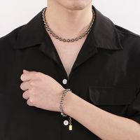 Lässig Einfacher Stil Runden Perlen Unisex Armbänder Halskette main image 6