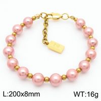 Décontractée Style Simple Rond Perlé Unisexe Bracelets Collier sku image 4