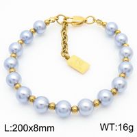 Lässig Einfacher Stil Runden Perlen Unisex Armbänder Halskette sku image 5