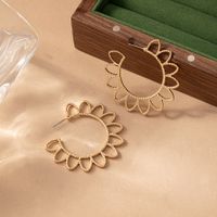 1 Pair Sweet Simple Style Flower Alloy 14K Gold Plated Ear Studs main image 5