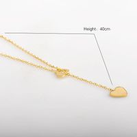 Titanium Steel 18K Gold Plated Vintage Style Plating Heart Shape Pendant Necklace main image 2