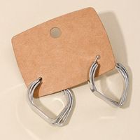 1 Pair Casual Simple Style Quadrilateral Alloy Hoop Earrings main image 5