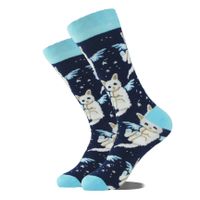 Men's Casual Geometric Cotton Crew Socks A Pair sku image 13