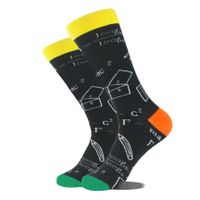 Men's Casual Geometric Cotton Crew Socks A Pair sku image 24