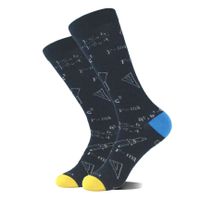 Men's Casual Geometric Cotton Crew Socks A Pair sku image 25