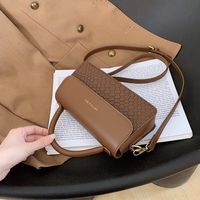 Women's Small Pu Leather Letter Streetwear Square Flip Cover Square Bag main image 6