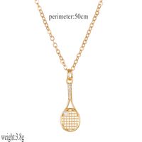 Casual Simple Style Tennis Racket Alloy Women's Pendant Necklace sku image 1