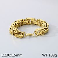 Titanium Steel 18K Gold Plated Simple Style Solid Color Bracelets Necklace sku image 2