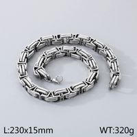 Titanium Steel 18K Gold Plated Simple Style Solid Color Bracelets Necklace sku image 3