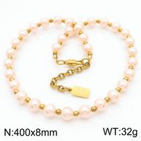 Décontractée Style Simple Rond Perlé Unisexe Bracelets Collier sku image 9