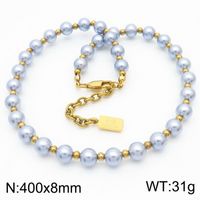 Lässig Einfacher Stil Runden Perlen Unisex Armbänder Halskette sku image 10