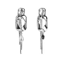 1 Pair Retro Tassel Plating Inlay Alloy Rhinestones Pearl Gold Plated Silver Plated Drop Earrings main image 6