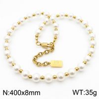 Lässig Einfacher Stil Runden Perlen Unisex Armbänder Halskette sku image 16